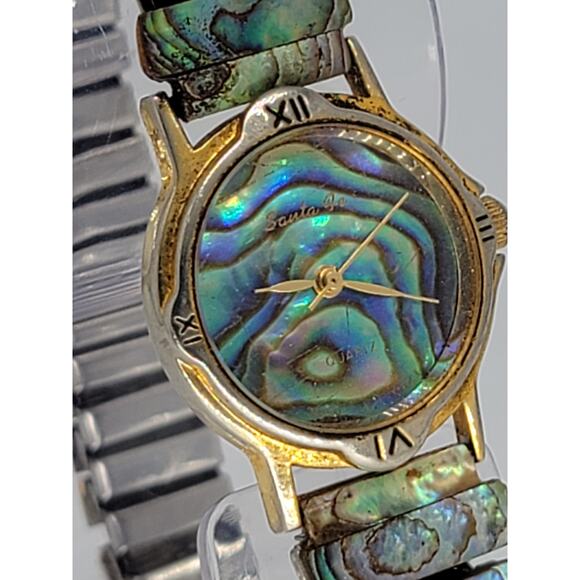 Santa Fe Abalone Style Wristwatch with an Expansion Band and Quartz Movement